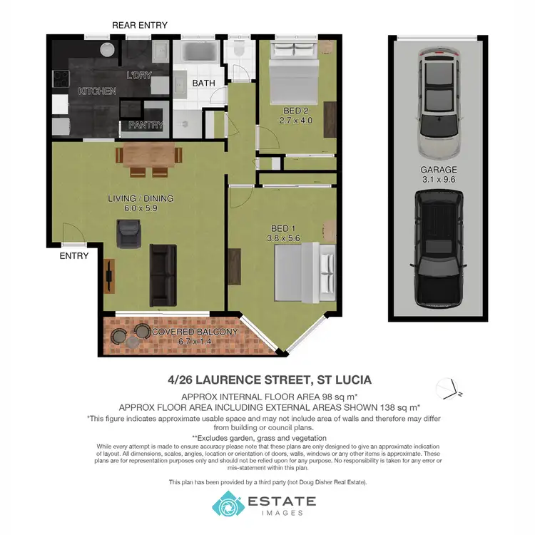 Floorplan of Homely apartment listing, 4/26 Laurence Street, St Lucia QLD 4067