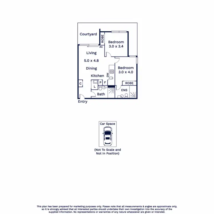 Floorplan of Homely apartment listing, 5G/71 Henry Street, Kensington VIC 3031