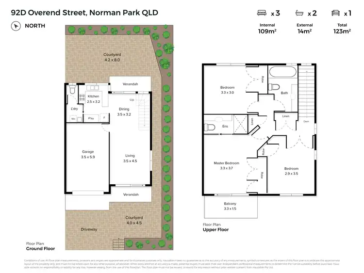 Floorplan of Homely townhouse listing, 92D Overend Street, Norman Park QLD 4170