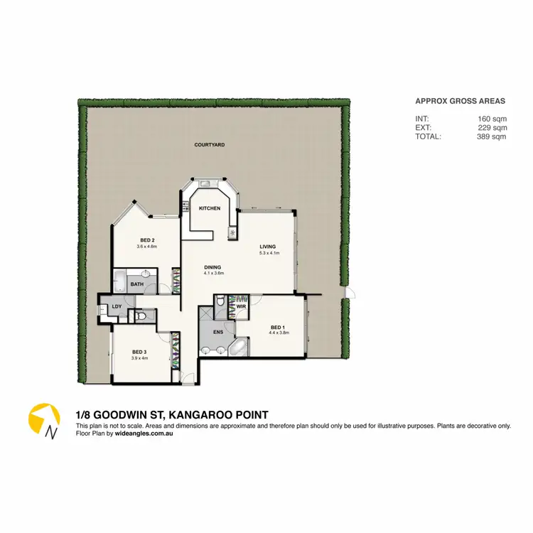 Floorplan of Homely apartment listing, 1/8 Goodwin Street, Kangaroo Point QLD 4169