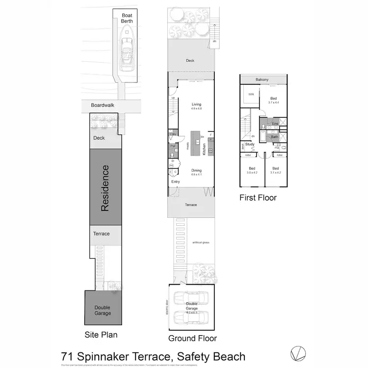 Floorplan of Homely house listing, 71 Spinnaker Terrace, Safety Beach VIC 3936