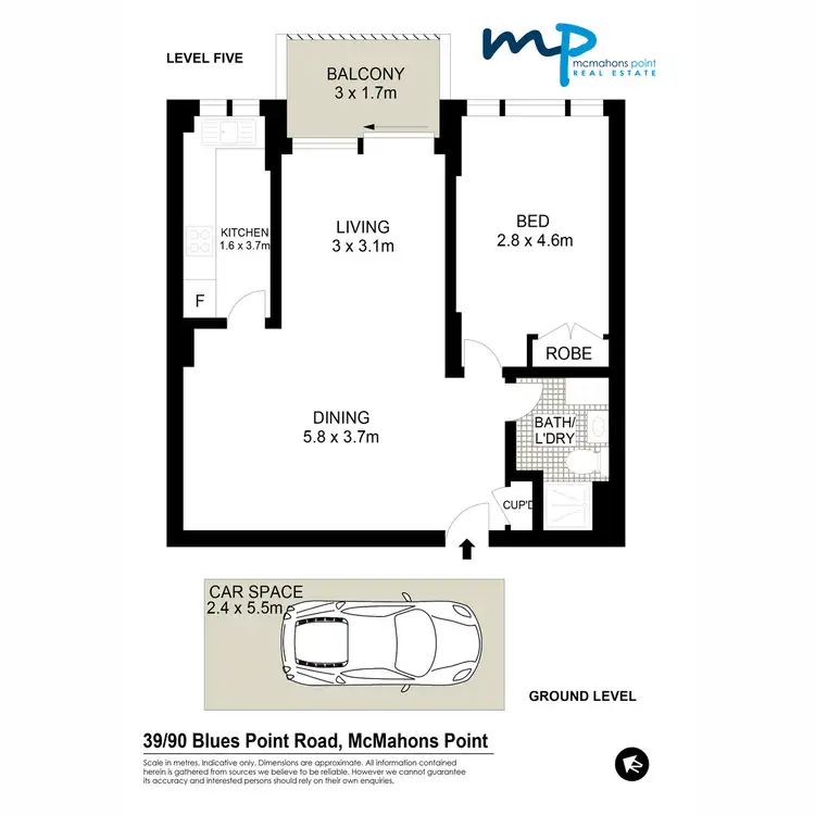Floorplan of Homely apartment listing, 39/90 Blues Point Road, Mcmahons Point NSW 2060