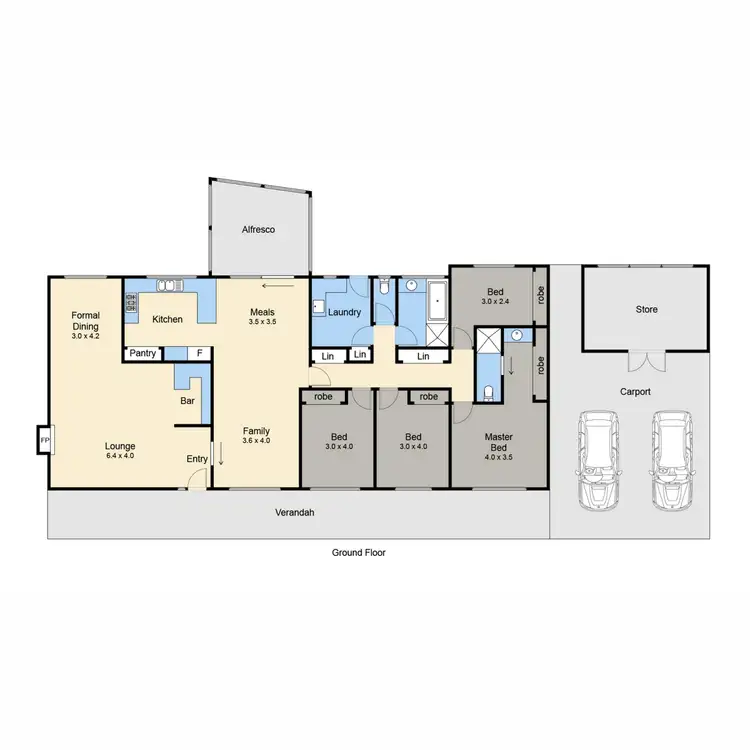Floorplan of Homely house listing, 32 Riley Street, Mccrae VIC 3938