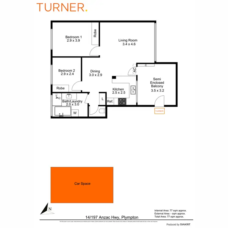 Floorplan of Homely unit listing, 14/197 Anzac Highway, Plympton SA 5038