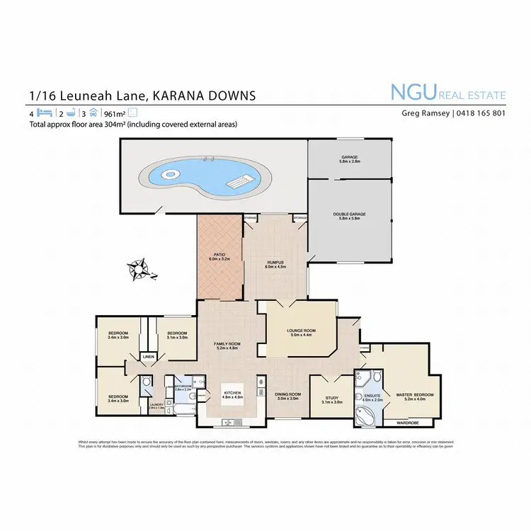 Floorplan of Homely house listing, 1/16 Leuneah Lane, Karana Downs QLD 4306