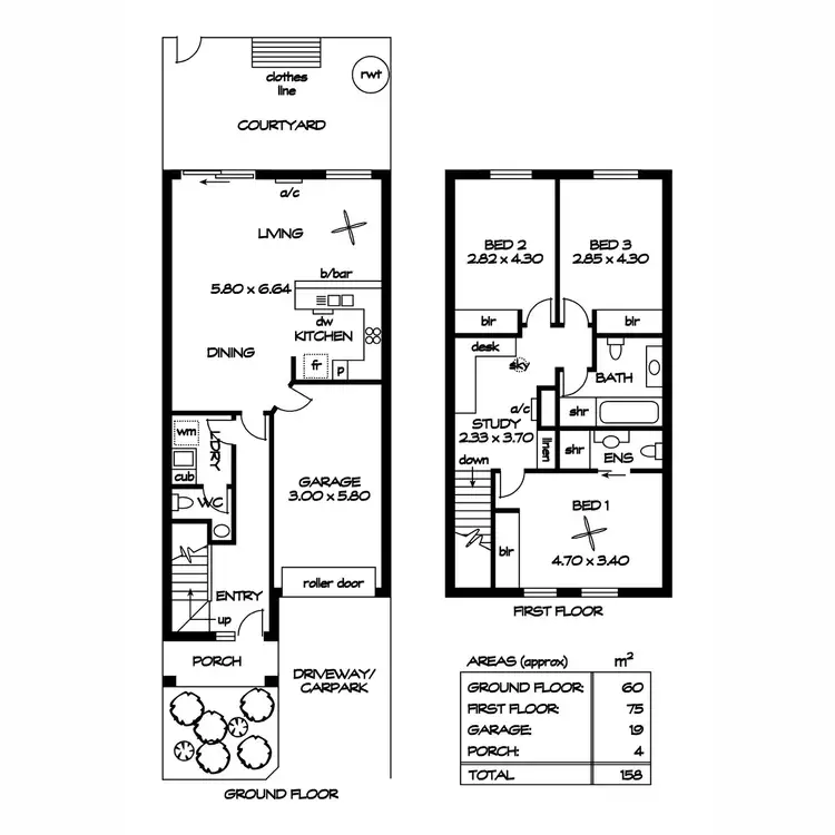 Floorplan of Homely townhouse listing, 5/34 Millicent Street, Athol Park SA 5012