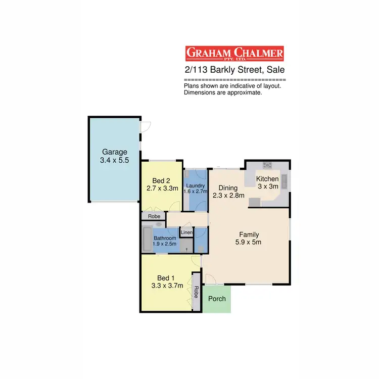 Floorplan of Homely unit listing, 2/113 Barkly Street, Sale VIC 3850