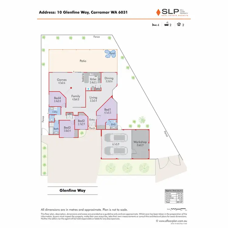 Floorplan of Homely house listing, 10 Glenfine Way, Carramar WA 6031