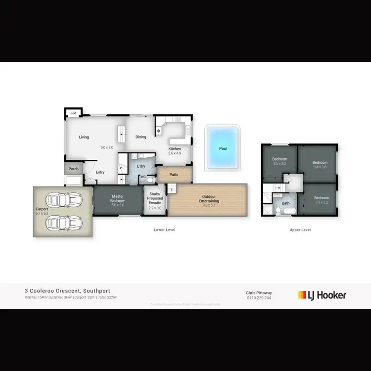Floorplan of Homely house listing, 3 Cooleroo Crescent, Southport QLD 4215