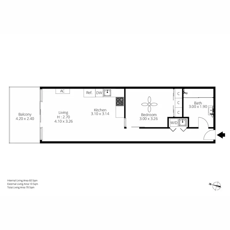 Floorplan of Homely apartment listing, 305/1-2 Tarni Court, New Port SA 5015