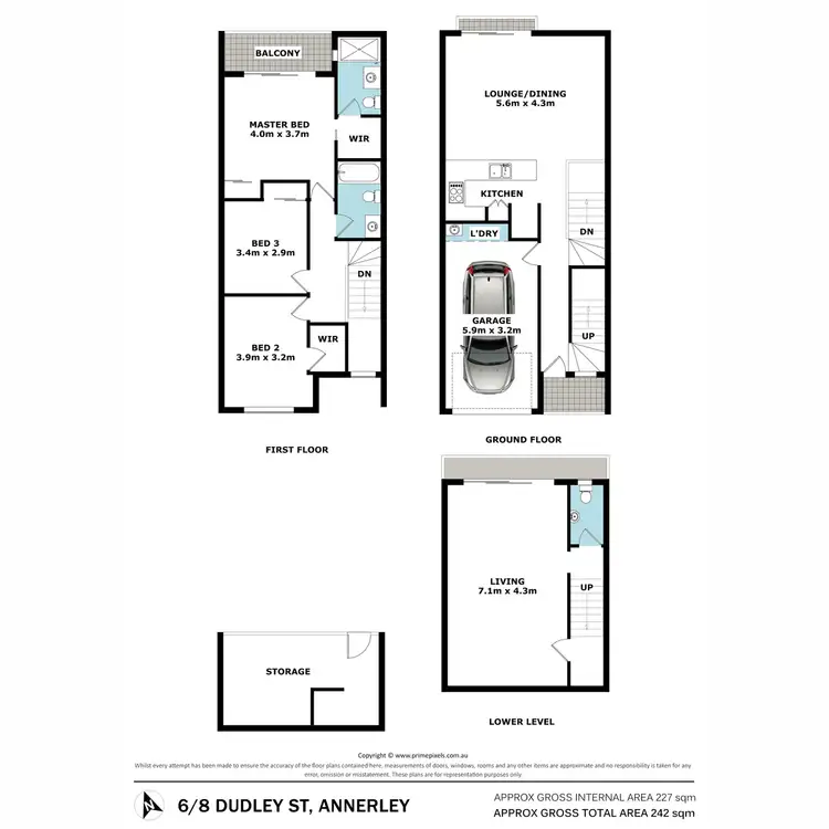 Floorplan of Homely townhouse listing, 6/8 Dudley Street, Annerley QLD 4103