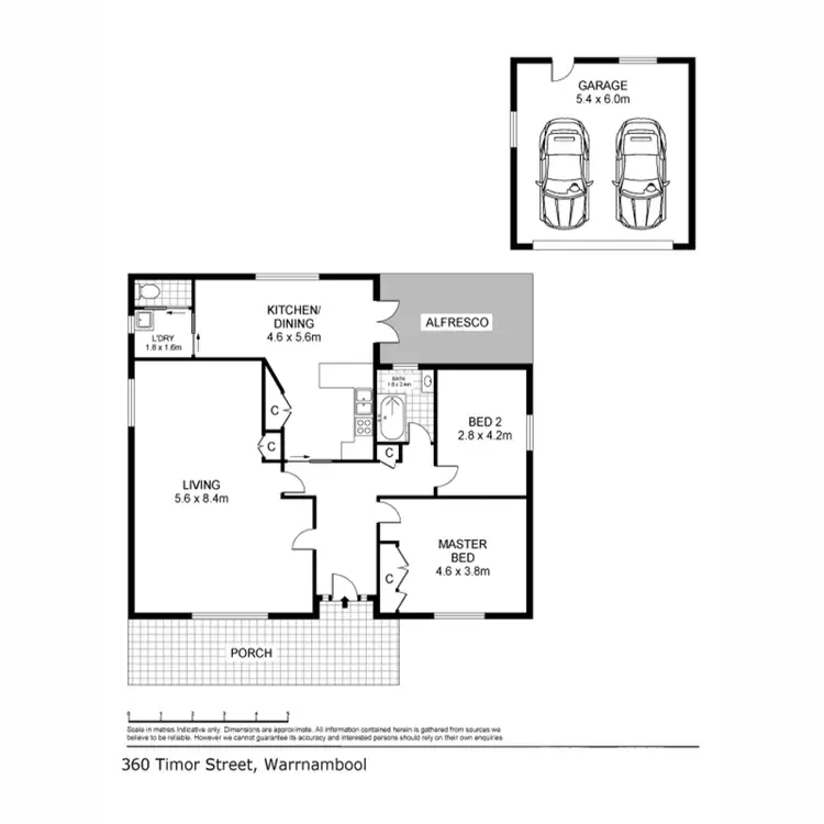 Floorplan of Homely house listing, 360 Timor Street, Warrnambool VIC 3280