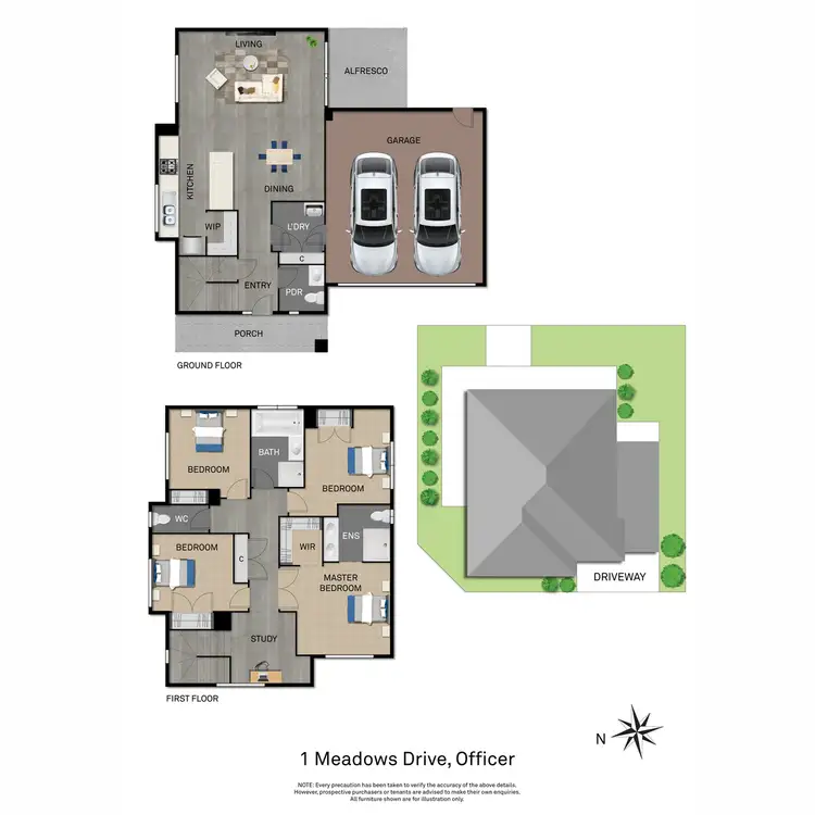 Floorplan of Homely house listing, 1 Meadows Drive, Officer VIC 3809