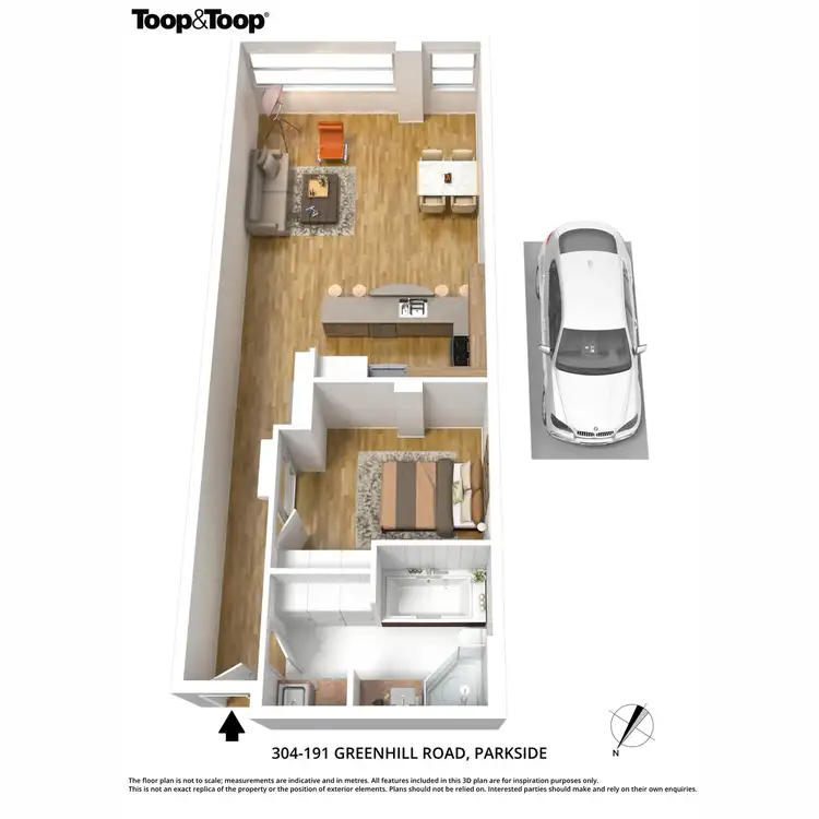 Floorplan of Homely apartment listing, 304/191 Greenhill Road, Parkside SA 5063