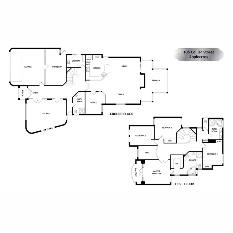 Floorplan of Homely house listing, 10B Collier Street, Applecross WA 6153