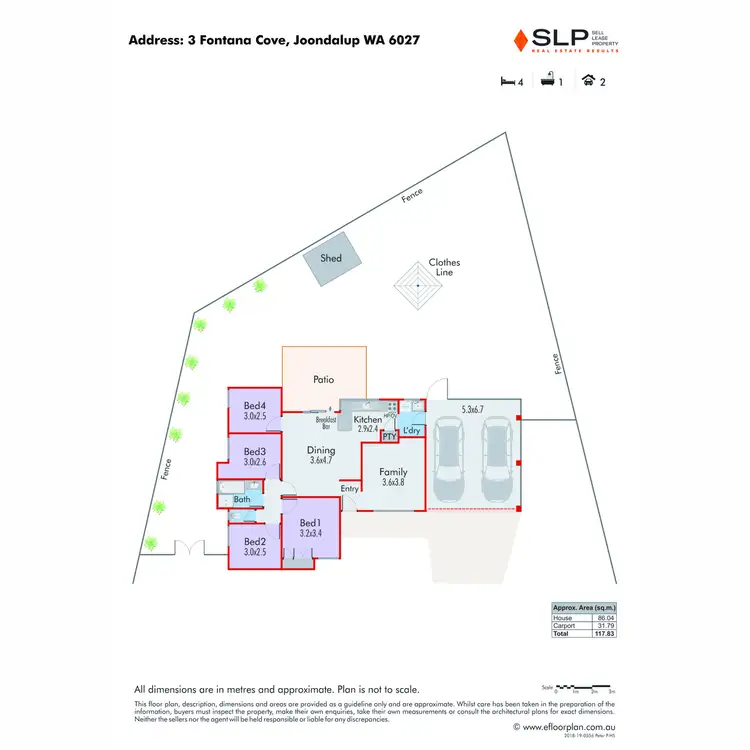 Floorplan of Homely house listing, 3 Fontana Cove, Joondalup WA 6027