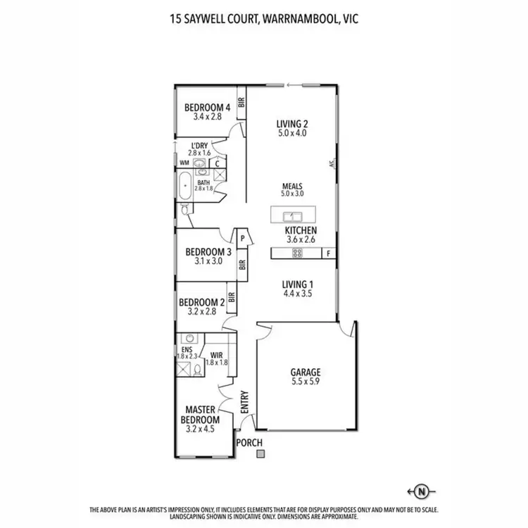 Floorplan of Homely house listing, 15 Saywell Court, Warrnambool VIC 3280