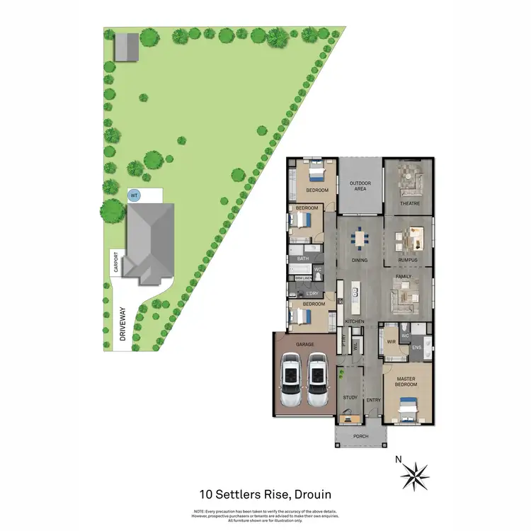 Floorplan of Homely house listing, 10 Settlers Rise, Drouin VIC 3818