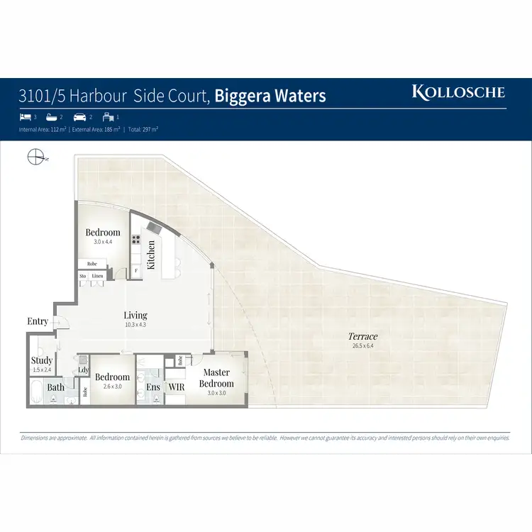 Floorplan of Homely apartment listing, 3101/5 Harbour Side Court, Biggera Waters QLD 4216