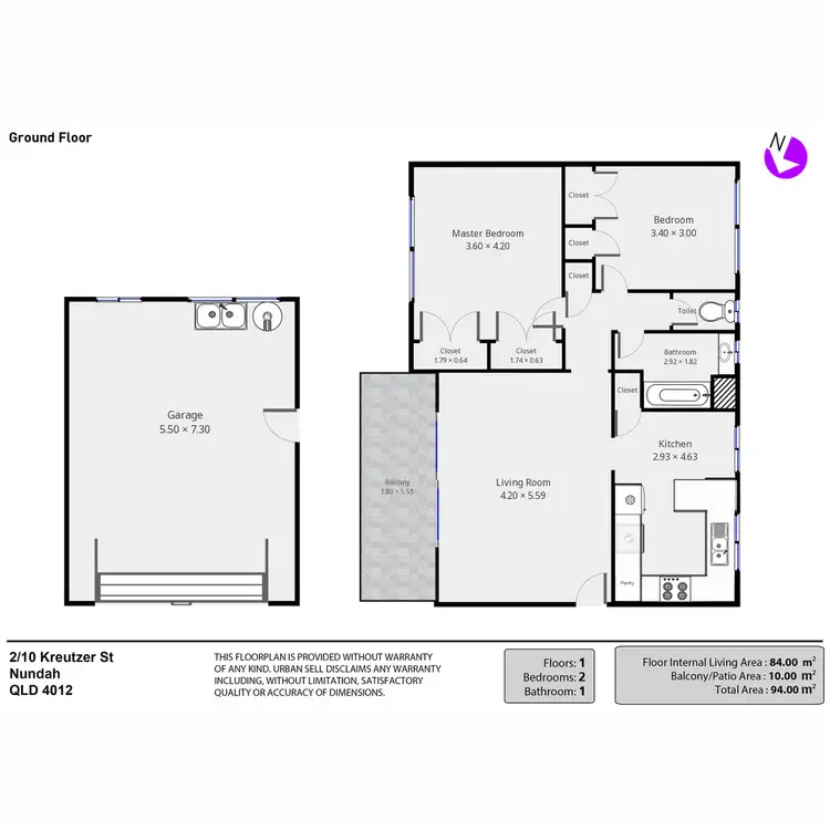 Floorplan of Homely apartment listing, 2/10 Kreutzer Street, Nundah QLD 4012