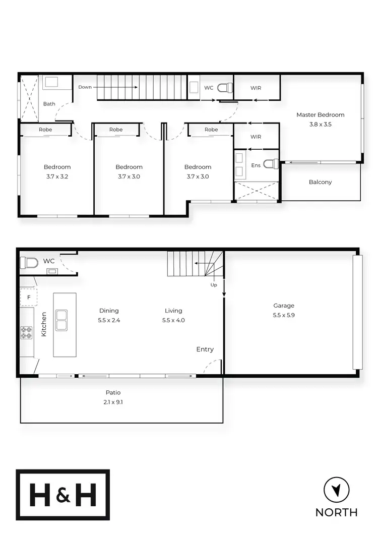 Floorplan of Homely townhouse listing, 1/78 Dutton Street, Hawthorne QLD 4171