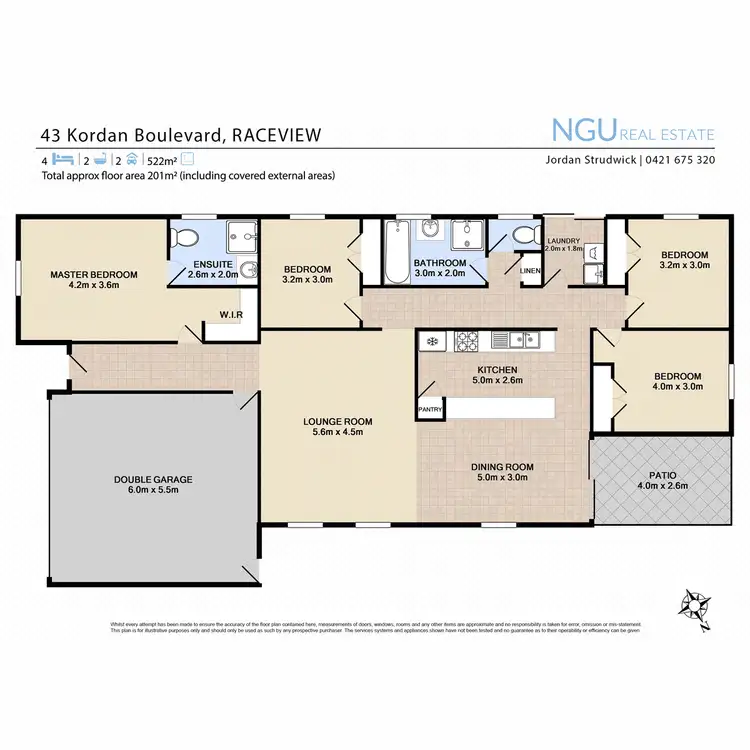 Floorplan of Homely house listing, 43 Kordan Boulevard, Raceview QLD 4305