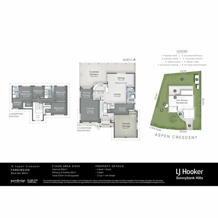 Floorplan of Homely house listing, 15 Aspen Crescent, Parkinson QLD 4115