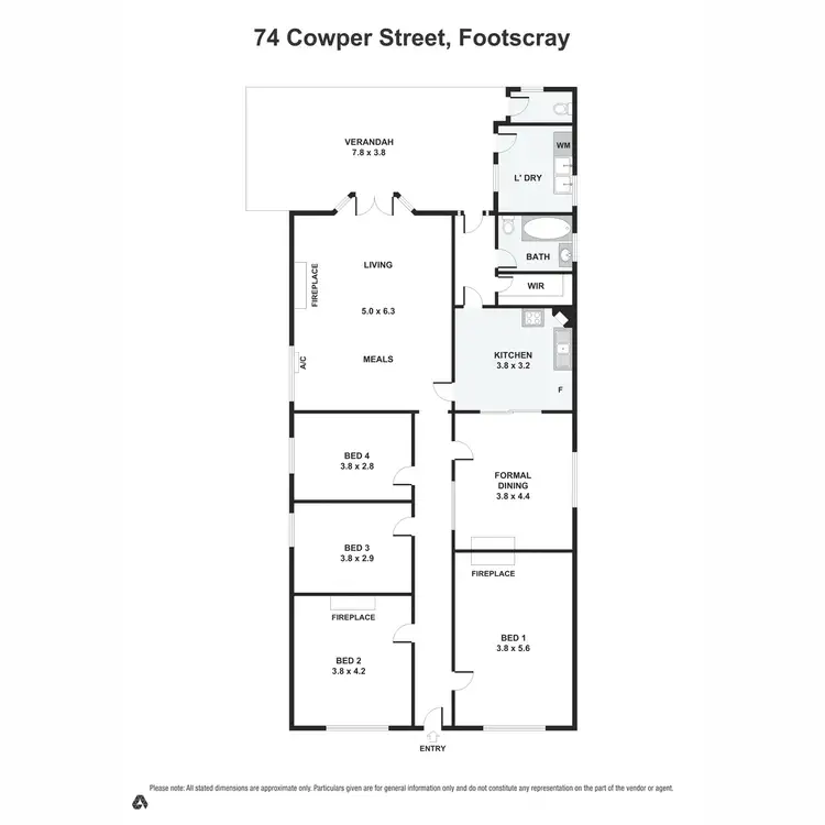 Floorplan of Homely house listing, 74 Cowper Street, Footscray VIC 3011