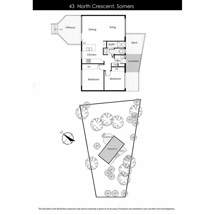 Floorplan of Homely house listing, 43 North Crescent, Somers VIC 3927