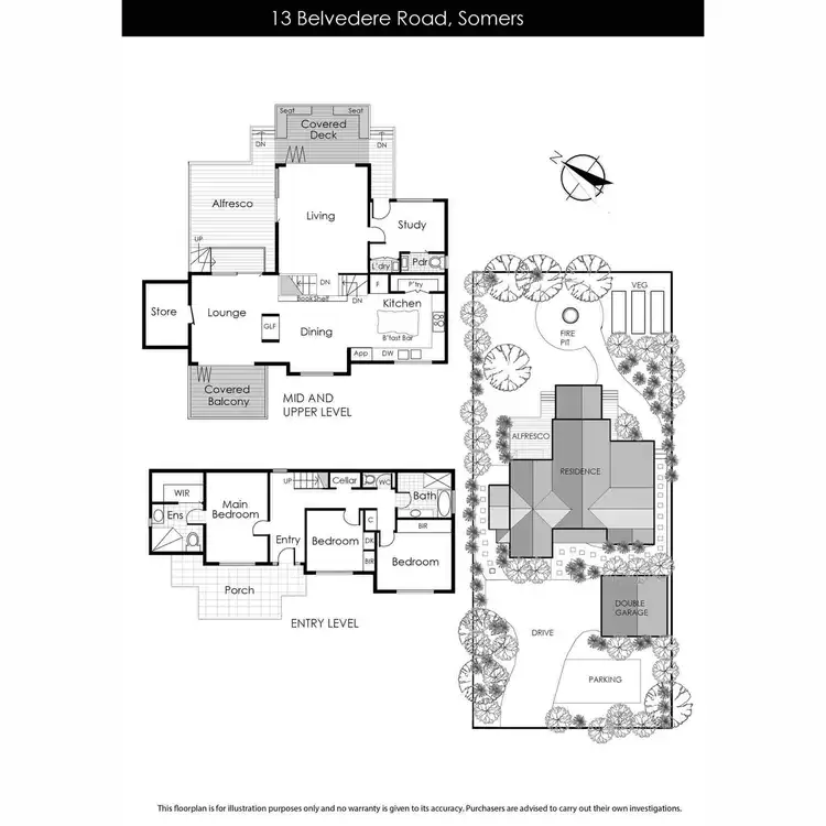 Floorplan of Homely house listing, 13 Belvedere Road, Somers VIC 3927
