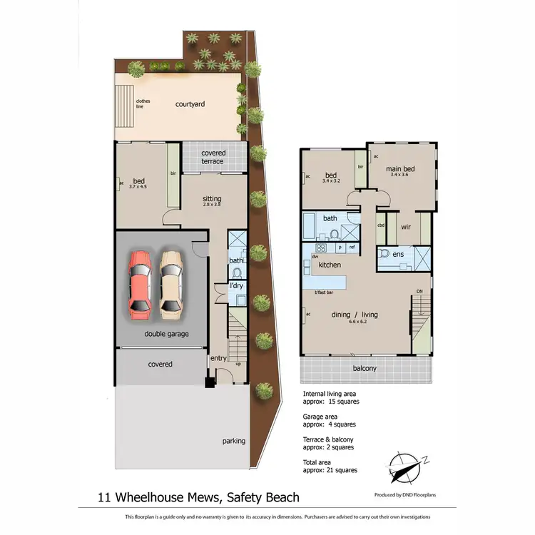 Floorplan of Homely townhouse listing, 11 Wheelhouse Mews, Safety Beach VIC 3936