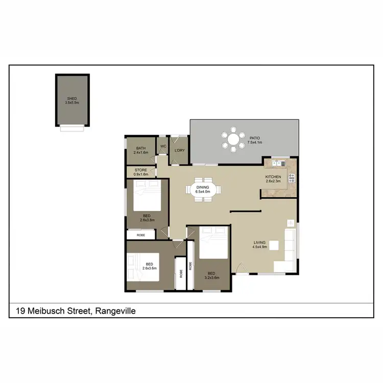 Floorplan of Homely house listing, 19 Meibusch Street, Rangeville QLD 4350
