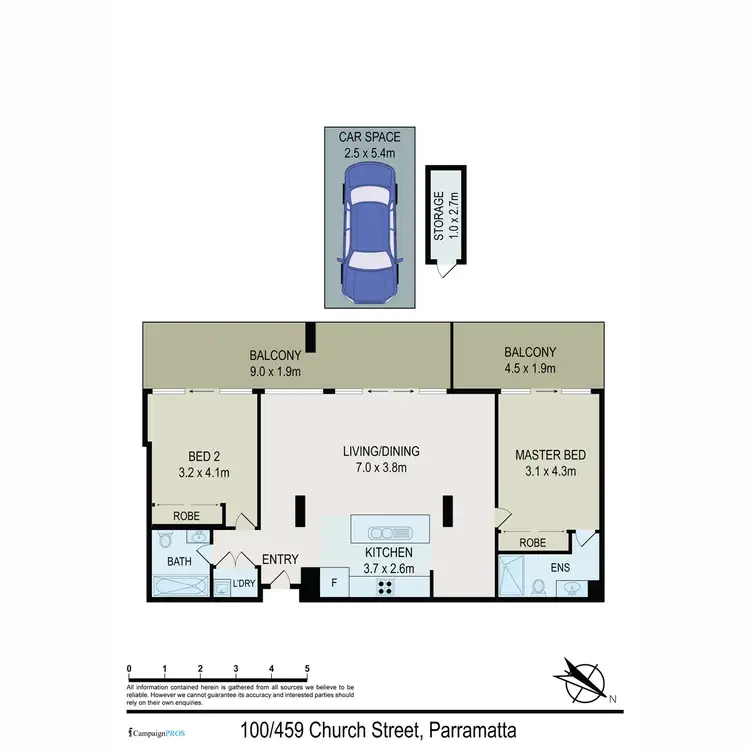 Floorplan of Homely apartment listing, 100/459-463 Church Street, Parramatta NSW 2150