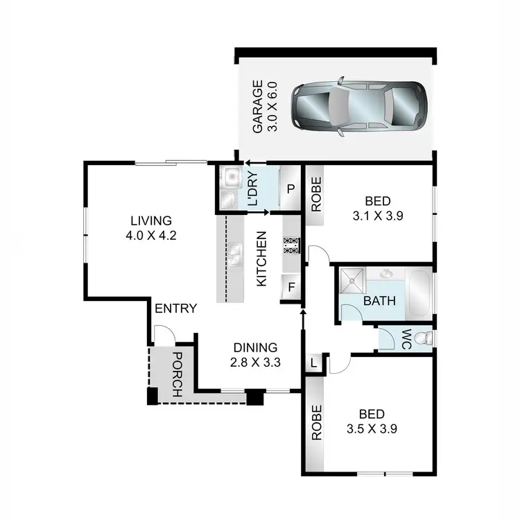 Floorplan of Homely townhouse listing, 4A Tallinn Street, Bell Park VIC 3215