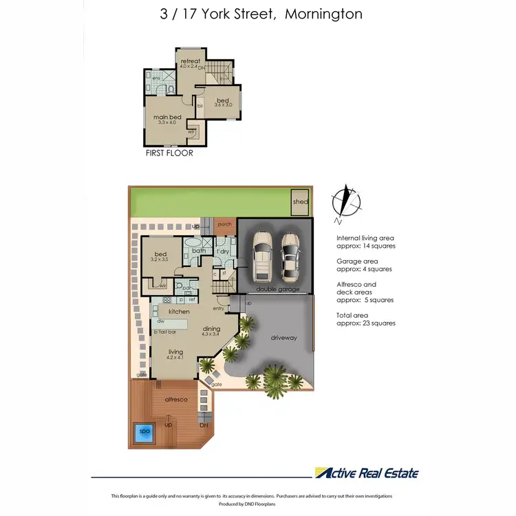 Floorplan of Homely townhouse listing, 3/17 York Street, Mornington VIC 3931