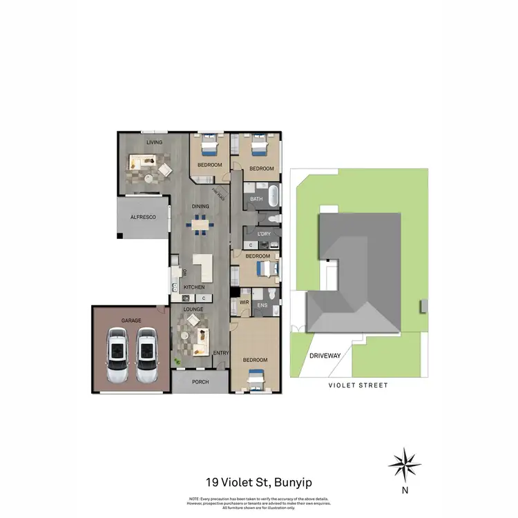 Floorplan of Homely house listing, 19 Violet Street, Bunyip VIC 3815
