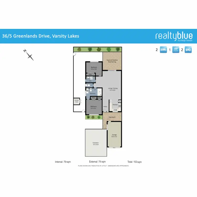 Floorplan of Homely apartment listing, 36/5 Greenlands Drive, Varsity Lakes QLD 4227
