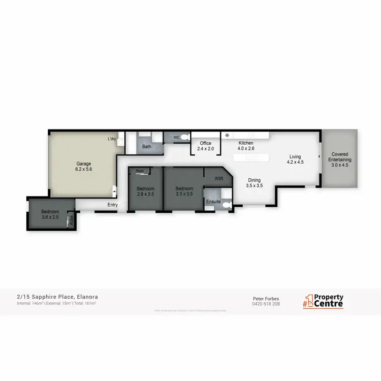 Floorplan of Homely unit listing, 2/15 Sapphire Place, Elanora QLD 4221