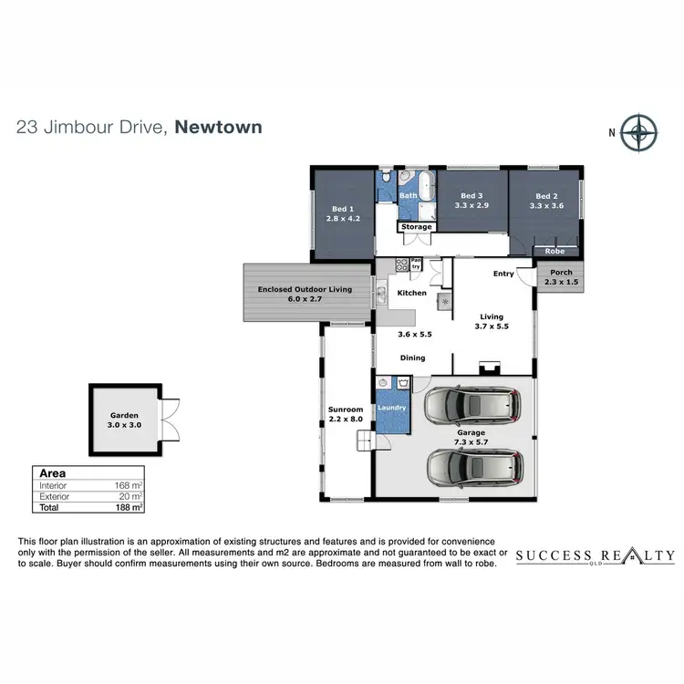 Floorplan of Homely house listing, 23 Jimbour Drive, Newtown QLD 4350
