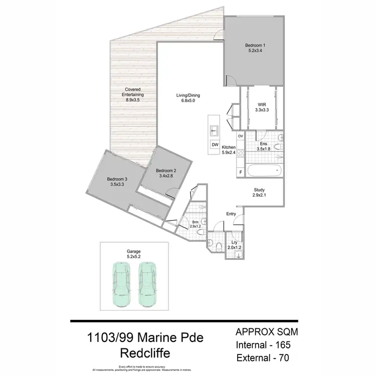 Floorplan of Homely apartment listing, 1103/99 Marine Parade, Redcliffe QLD 4020
