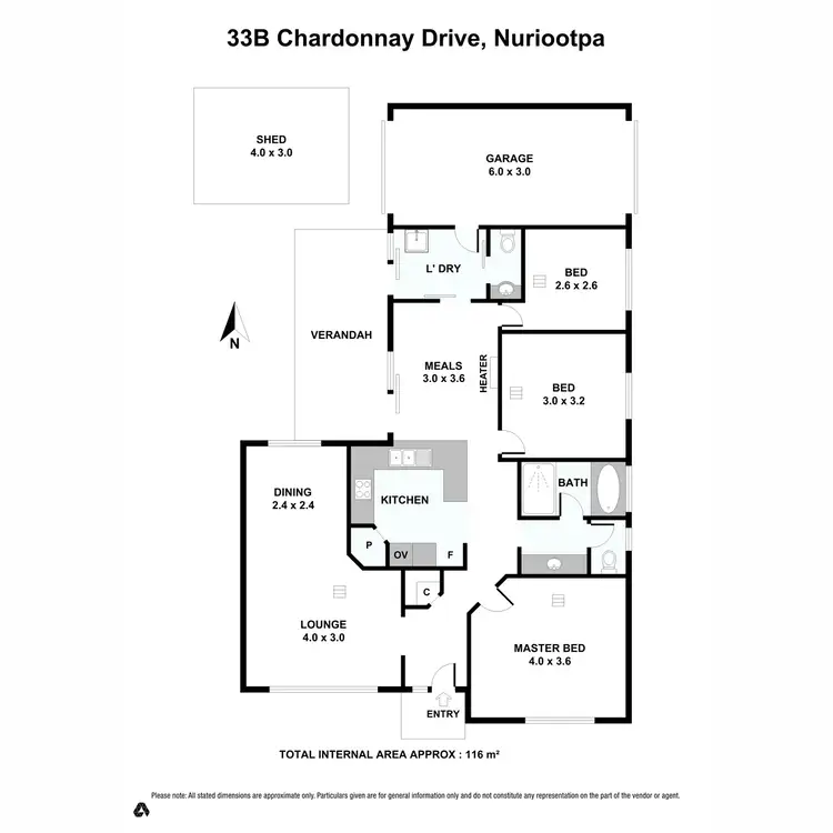 Floorplan of Homely house listing, 33B Chardonnay Drive, Nuriootpa SA 5355
