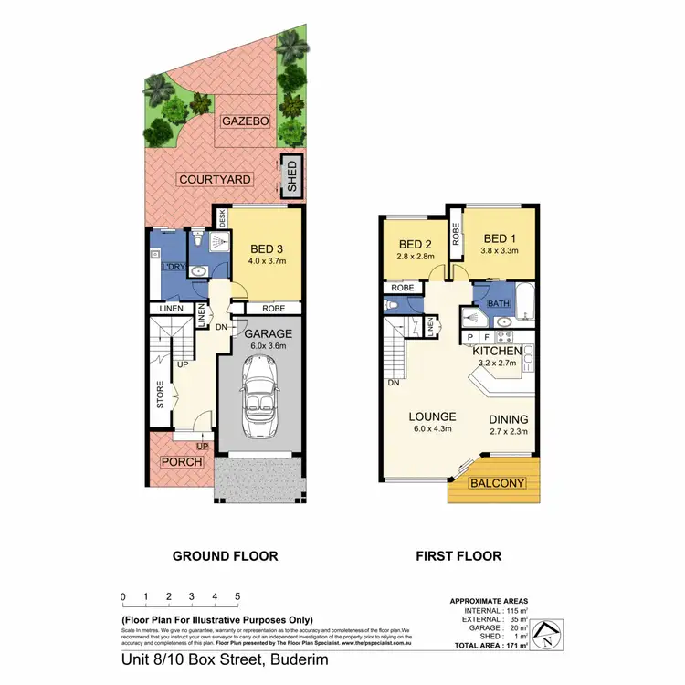Floorplan of Homely townhouse listing, 8/10 Box Street, Buderim QLD 4556