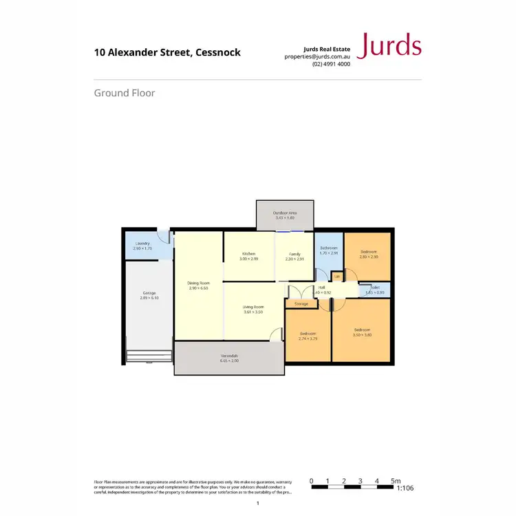 Floorplan of Homely house listing, 10 Alexander Street, Cessnock NSW 2325