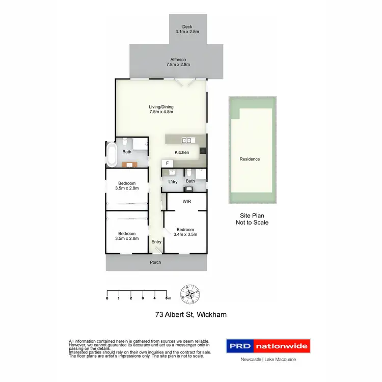 Floorplan of Homely house listing, 73 Albert Street, Wickham NSW 2293