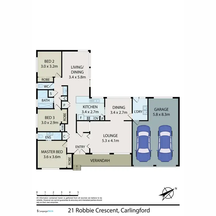 Floorplan of Homely house listing, 21 Robbie Crescent, Carlingford NSW 2118