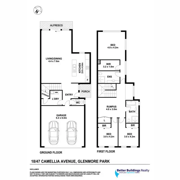Floorplan of Homely townhouse listing, 18/47 Camellia Avenue, Glenmore Park NSW 2745