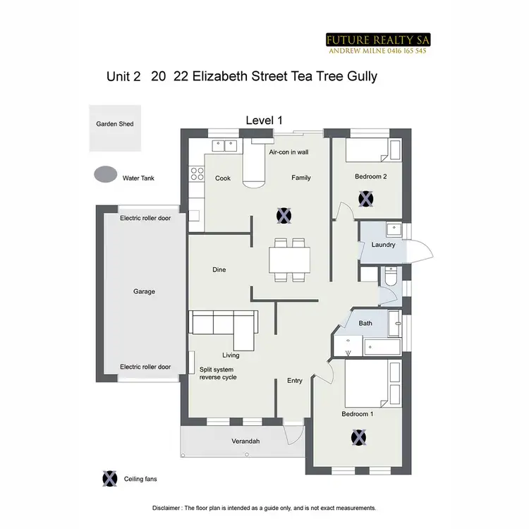Floorplan of Homely unit listing, 2/20-22 Elizabeth Street, Tea Tree Gully SA 5091