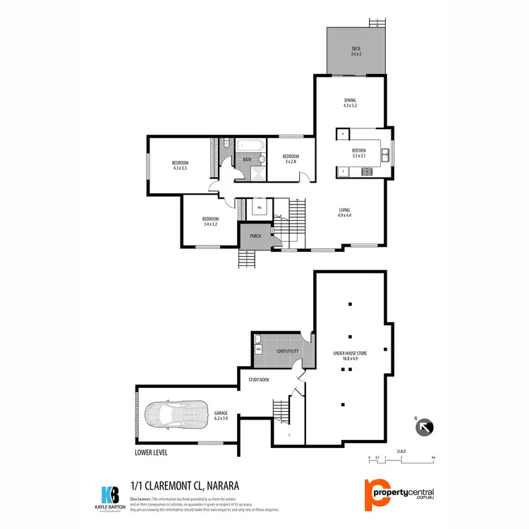 Floorplan of Homely semi-detached listing, 1/1 Claremont Close, Narara NSW 2250