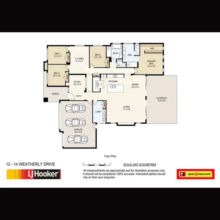 Floorplan of Homely house listing, 12-14 Weatherly Drive, Jimboomba QLD 4280
