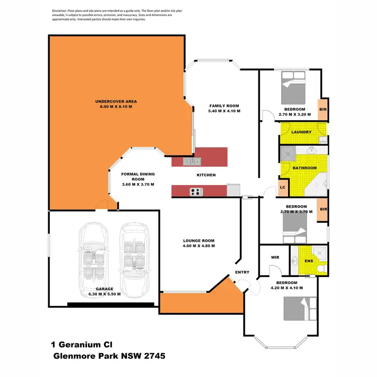 Floorplan of Homely house listing, 1 Geranium Close, Glenmore Park NSW 2745